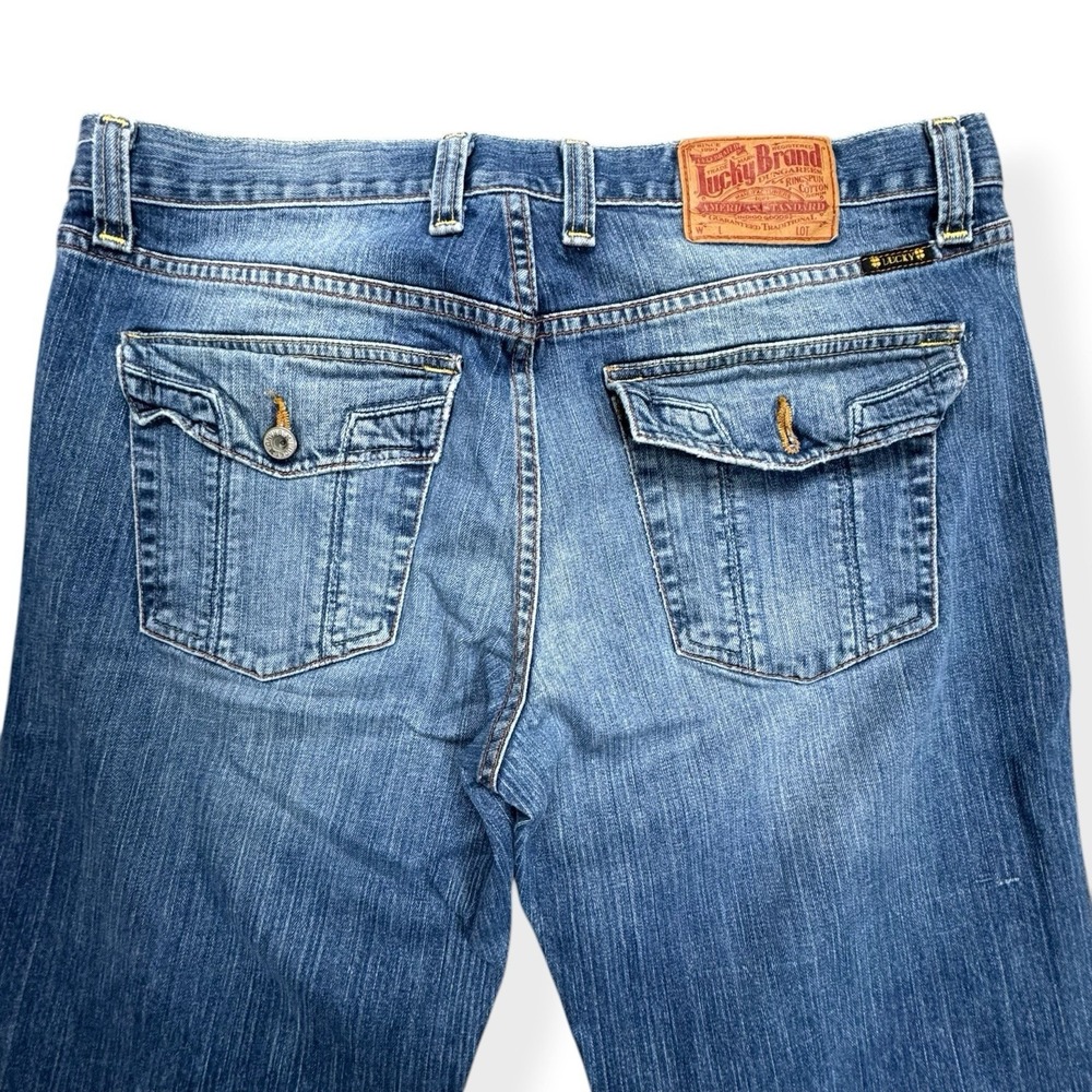 Lucky Brand Jeans VTG Hitchhiker Reg Straight Men's 33x32 Blue Flap Pockets * - Picture 3 of 12